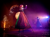 Spectacle de rue fixe tout en lumières et en nocturne (crédit photo : Galorbe)