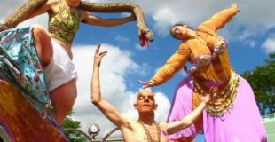 Spectacle de rue déambulatoire dansé et sur échasses