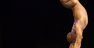 Equilibriste acrobate L'homme de Bronze