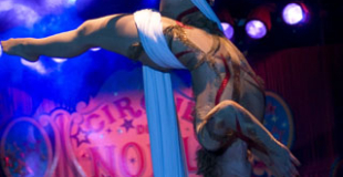 Tissu et cercle aérien