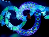 Jonglage lumineux pour l'inauguration de l'immeuble Kinetik à Boulogne (92)