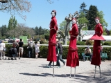 Acrobates et échassiers en animation de Garden Party (69)