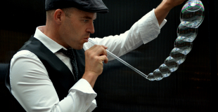 Close up magique de bulles de savon